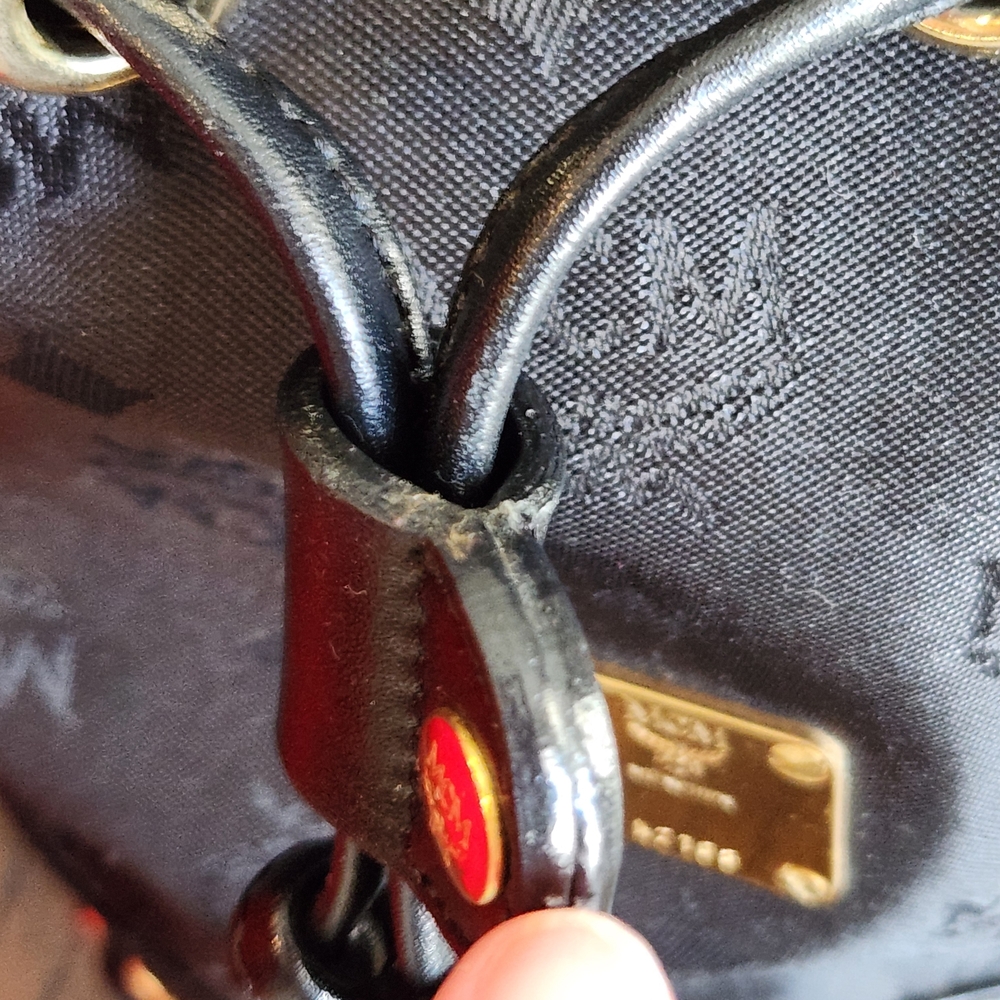 MCM Black Crossbody Bag with Gold Accents - Picture 4 of 7